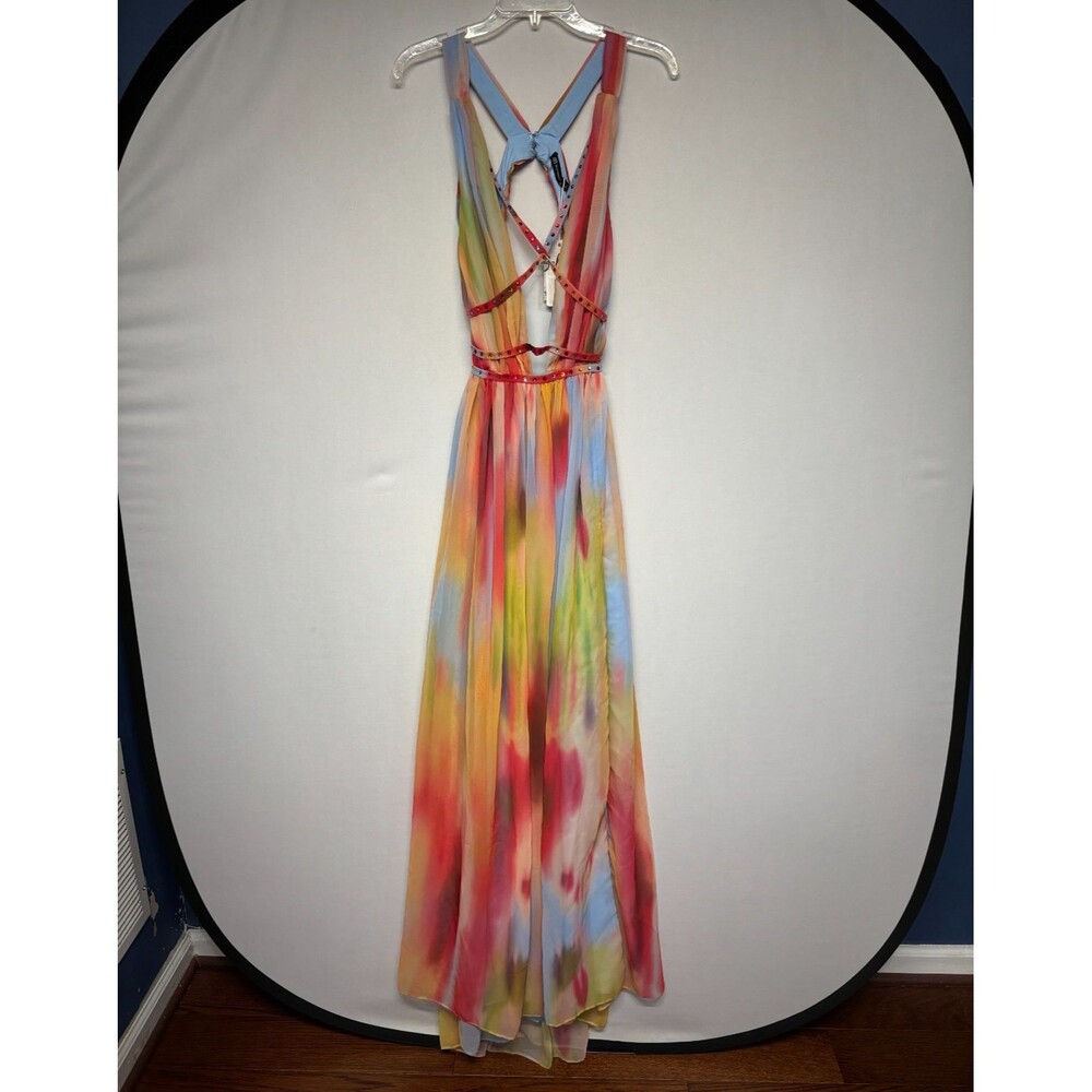 NWT Bella Barnett Women Eileen Printed Maxi Dress Size Large D125 -24 - Picture 4 of 16